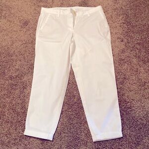 TALBOTS WHITE PANTS. Gap girlfriend Chino size 8. Two front pockets  cuffs